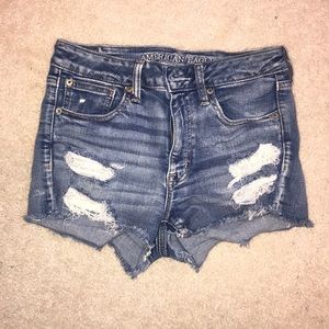Distressed mid-rise shorts, American Eagle